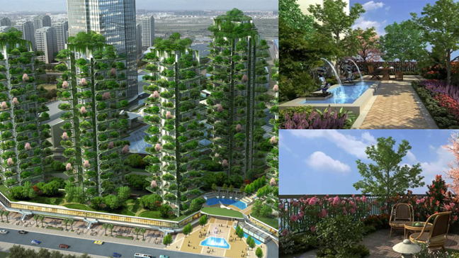 吸收国际经验,优化建筑设计,创造新型城市森林花园住宅 一个生态住宅