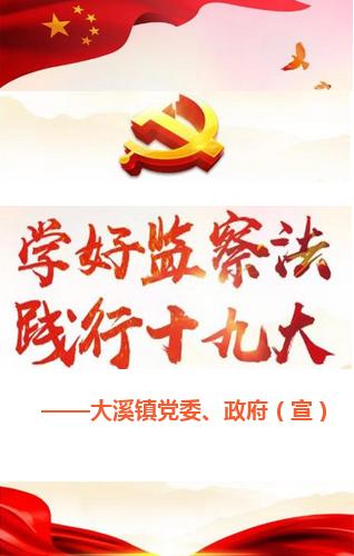 大溪镇《监察法》宣传标语