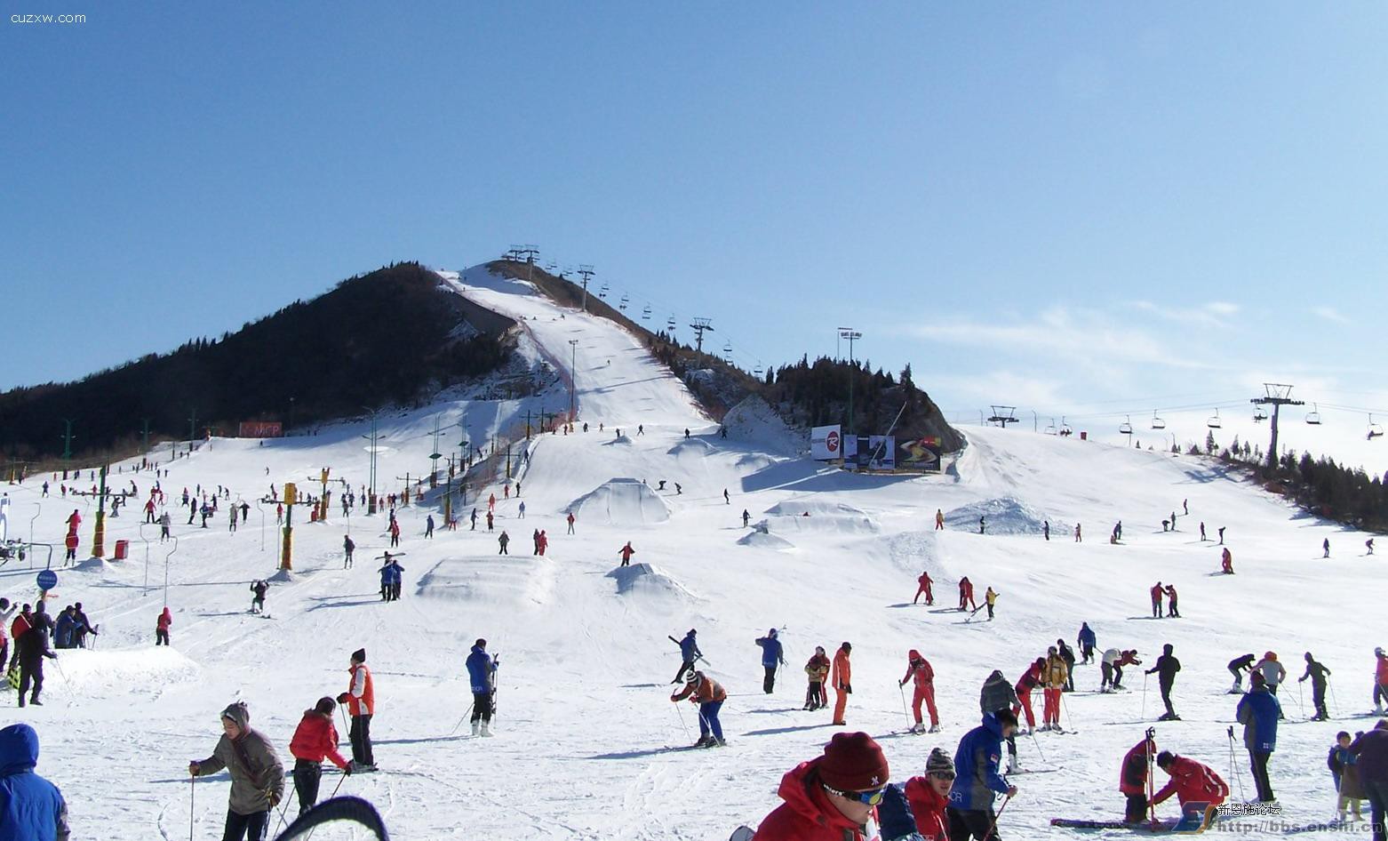 棋盘山滑雪场路线图图片