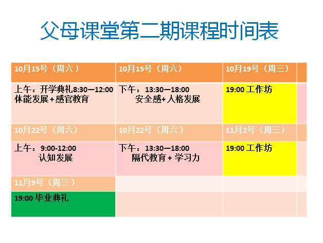 西直门金宝贝2016父母课堂第二期招募开始啦