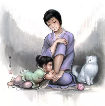 不仅因为母亲生儿养女,  而且重要的是因为她教育人,  把生活的快乐