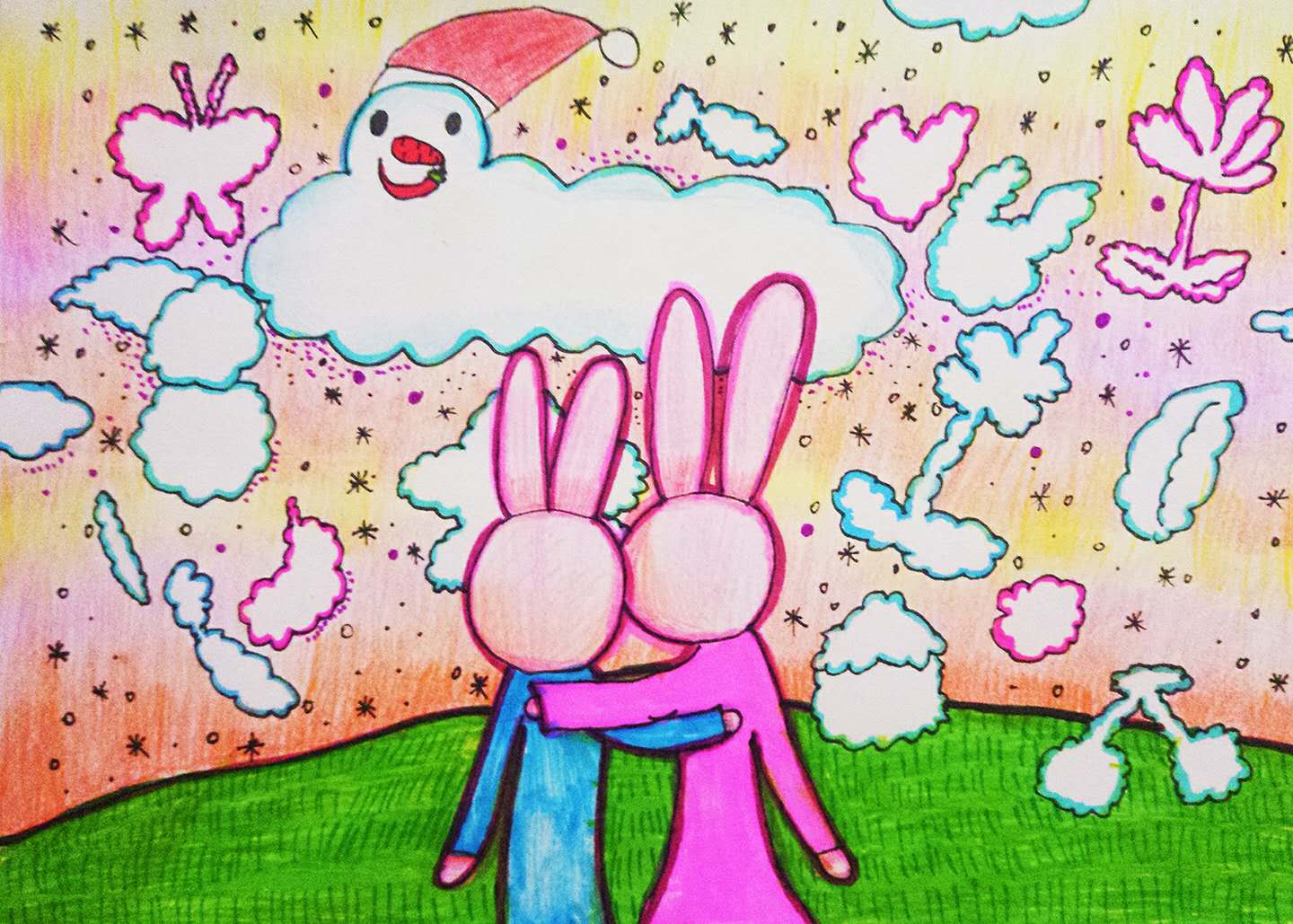 楠楠 绘本作品:《雪孩子》